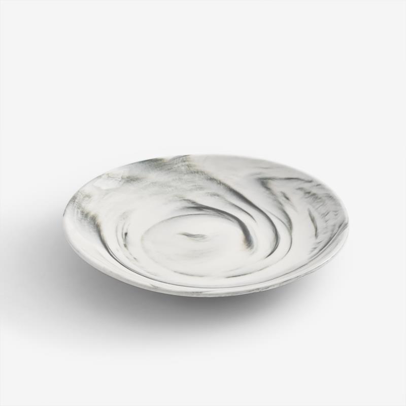 WAGA 墨黑雲紋 15cm 陶瓷淺盤｜單品