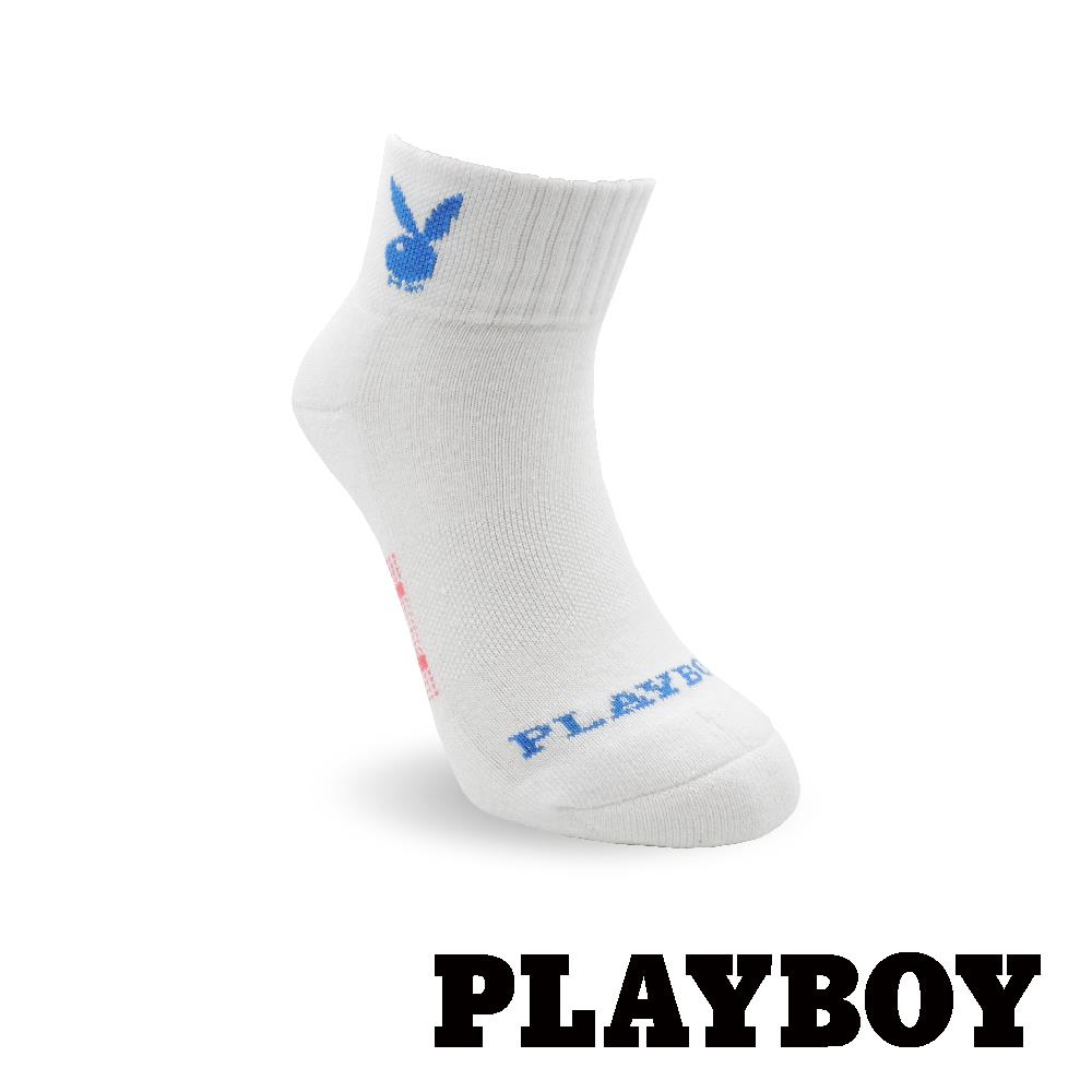 【襪款任選4雙$395 、9雙$750】 PLAYBOY 1/4輕量網狀導流女運動襪-白(BF5320)
