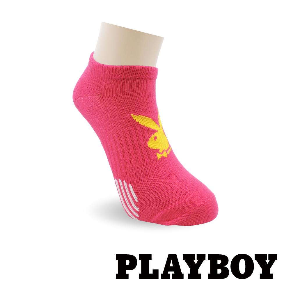 【襪款任選4雙$395 、9雙$750】 PLAYBOY 足弓彈力女隱形運動襪-粉紅(BF7020)