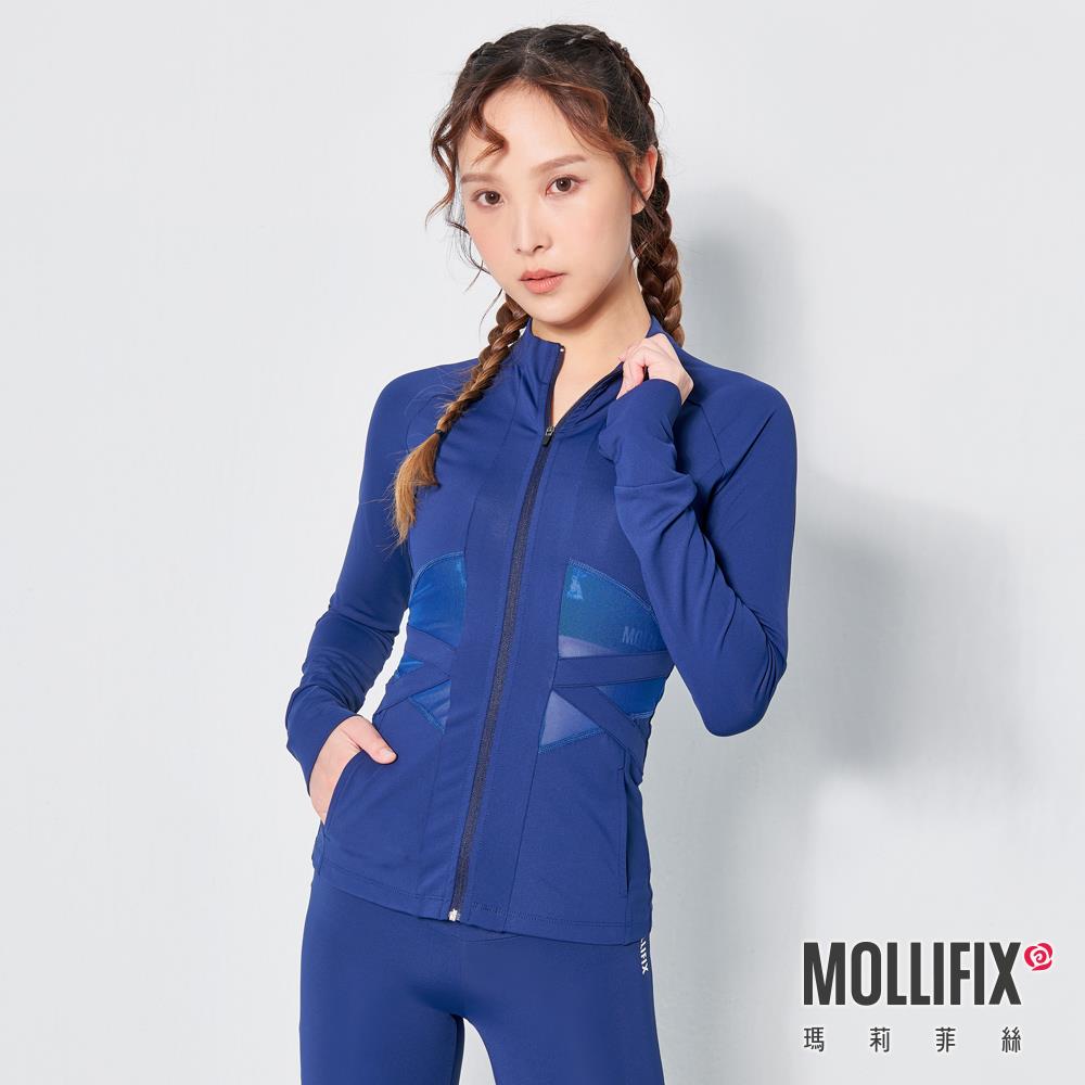 【MOLLIFIX 山海衣】水陸兩用速乾防曬防磨外套 (藍)
