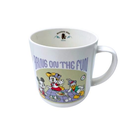 (限量)DISNEY米奇 戶外活動馬克杯/杯子/陶瓷馬克杯-野餐款(420ml/盒裝)