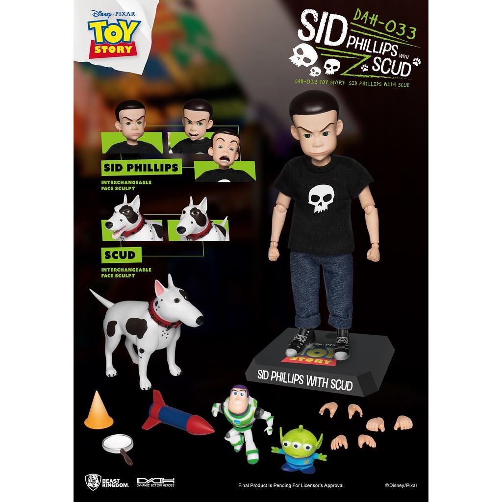《玩具總動員》野獸國 DAH系列 阿薛·飛利浦 超可動人偶公仔組 Sid Toystory