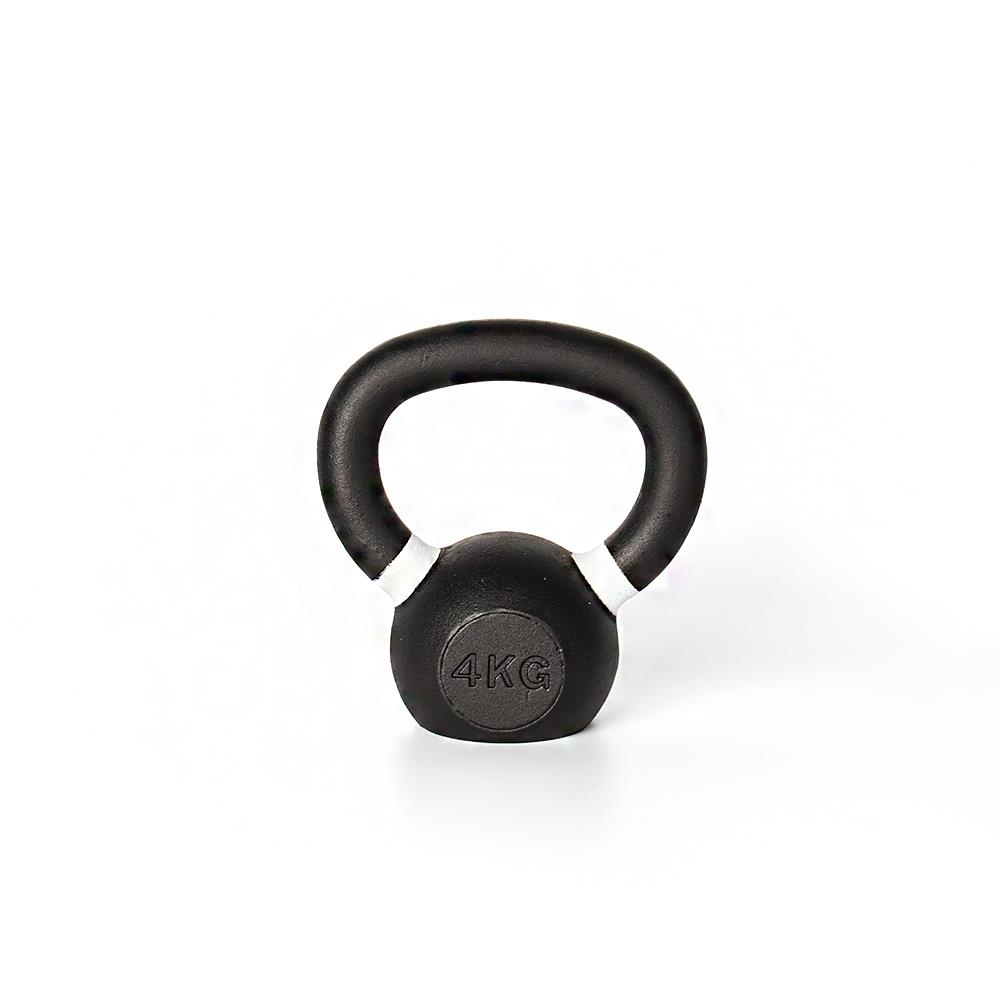 馬克斯-4kg(白)-經典鑄鐵壺鈴（kettlebell/ weight training/Gym equipment ）FunSport