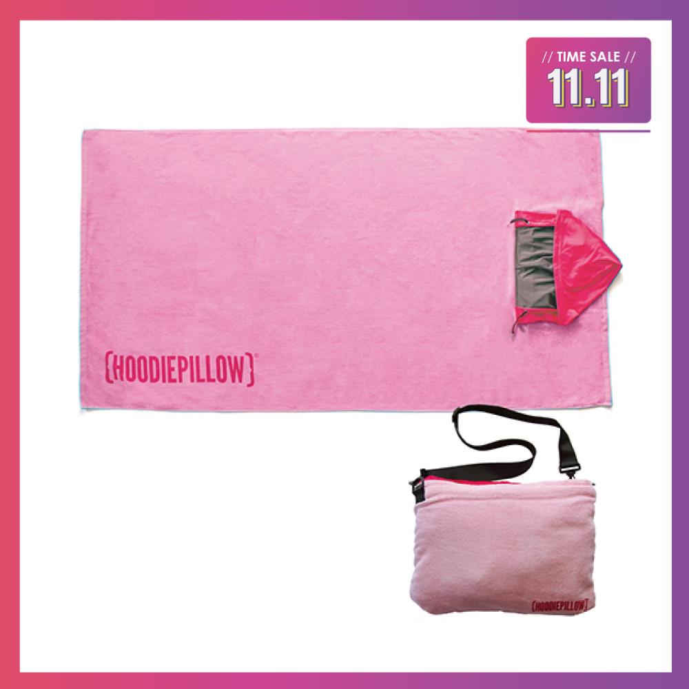 【Hoodie Pillow】五合一海灘墊 - 粉紅