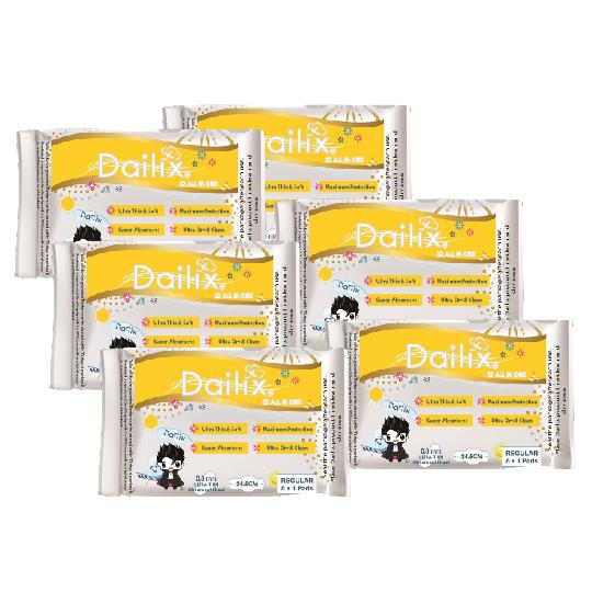 【Dailix】532衛生棉-日用型9片x6包(抑菌抗敏淨味超乾爽透氣)吸血鬼娃娃版