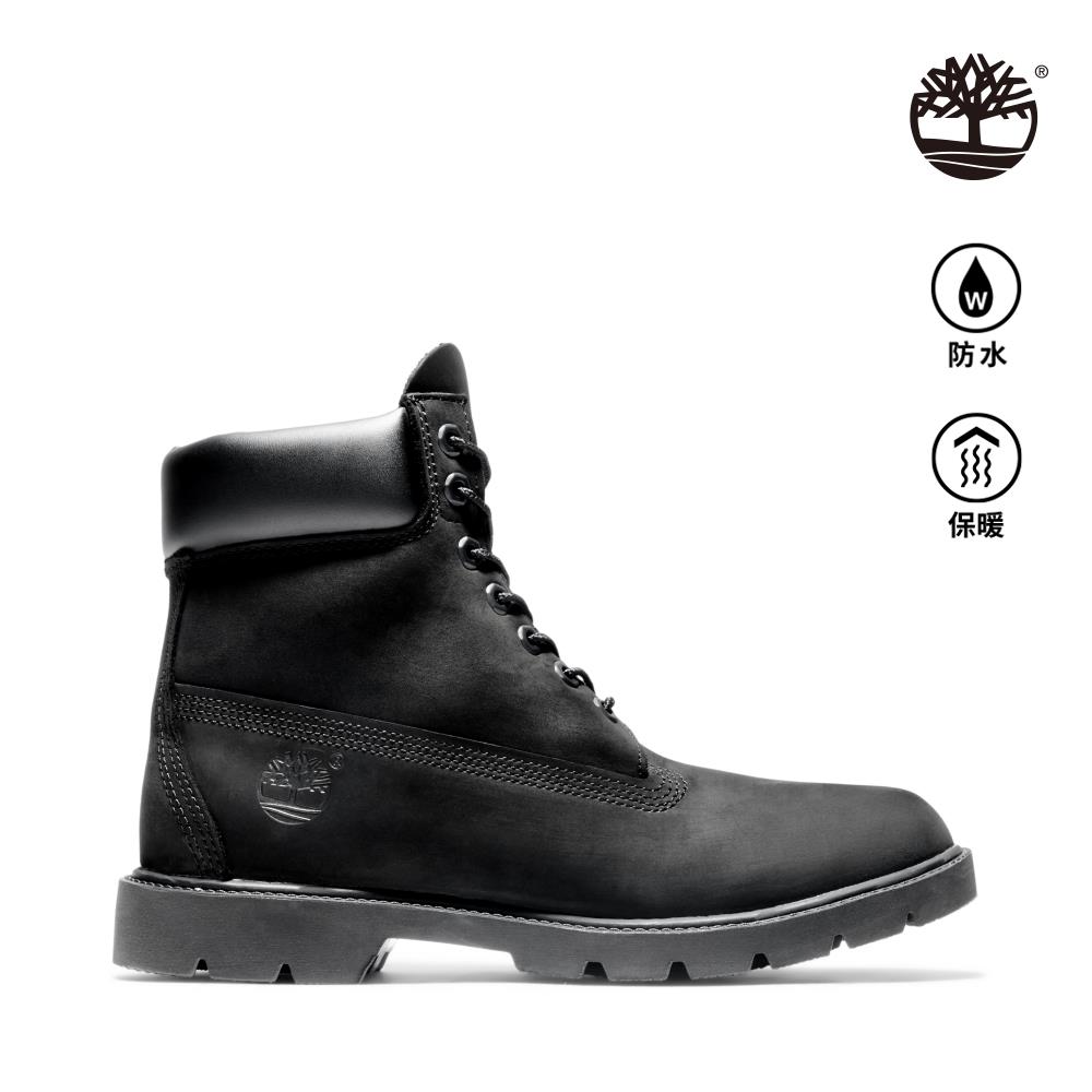 Timberland男款黑色Timberland經典磨砂革6吋靴