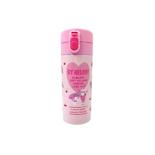 (限量)(日貨)三麗鷗Sanrio 不鏽鋼304隨手瓶/隨身瓶(350ml)-MY MELODY美樂蒂(不鏽鋼瓶/保冰杯/保溫杯/保溫瓶/保冰瓶)