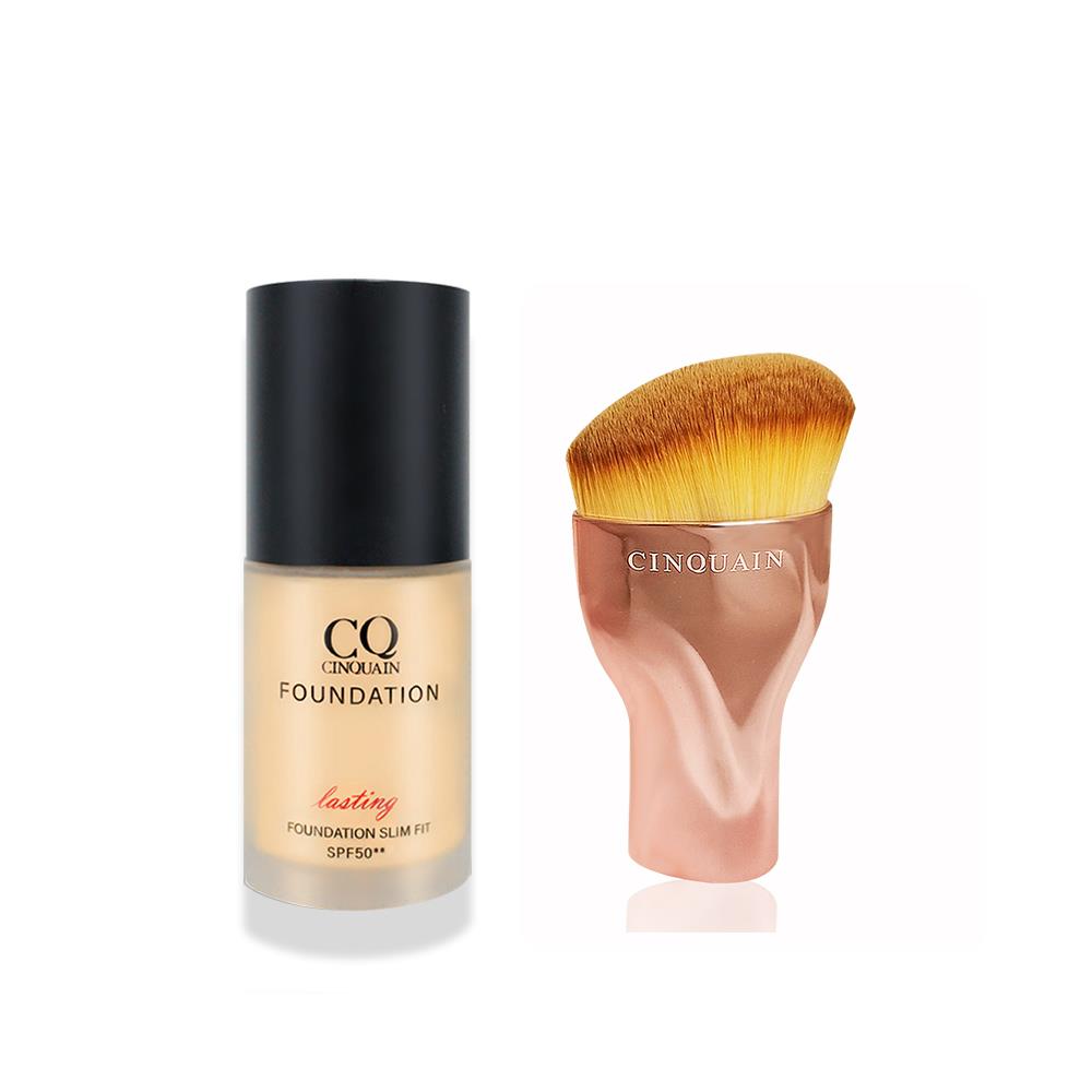 【徐凱希推薦 保濕服貼】CQ思珂 3D光感精華粉底SPF50☆☆ 送「玫瑰金油漆粉底刷」