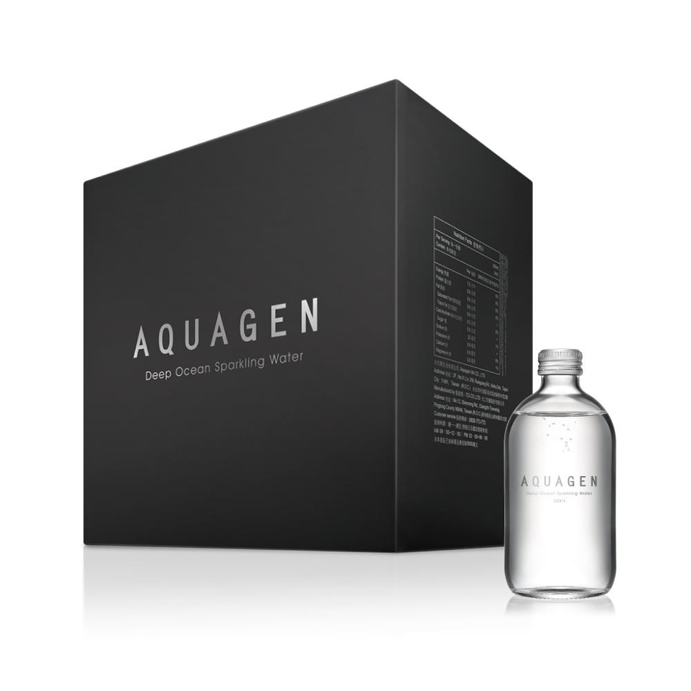 AQUAGEN-海洋深層氣泡水-經典原味(330ml/瓶，24瓶/箱)