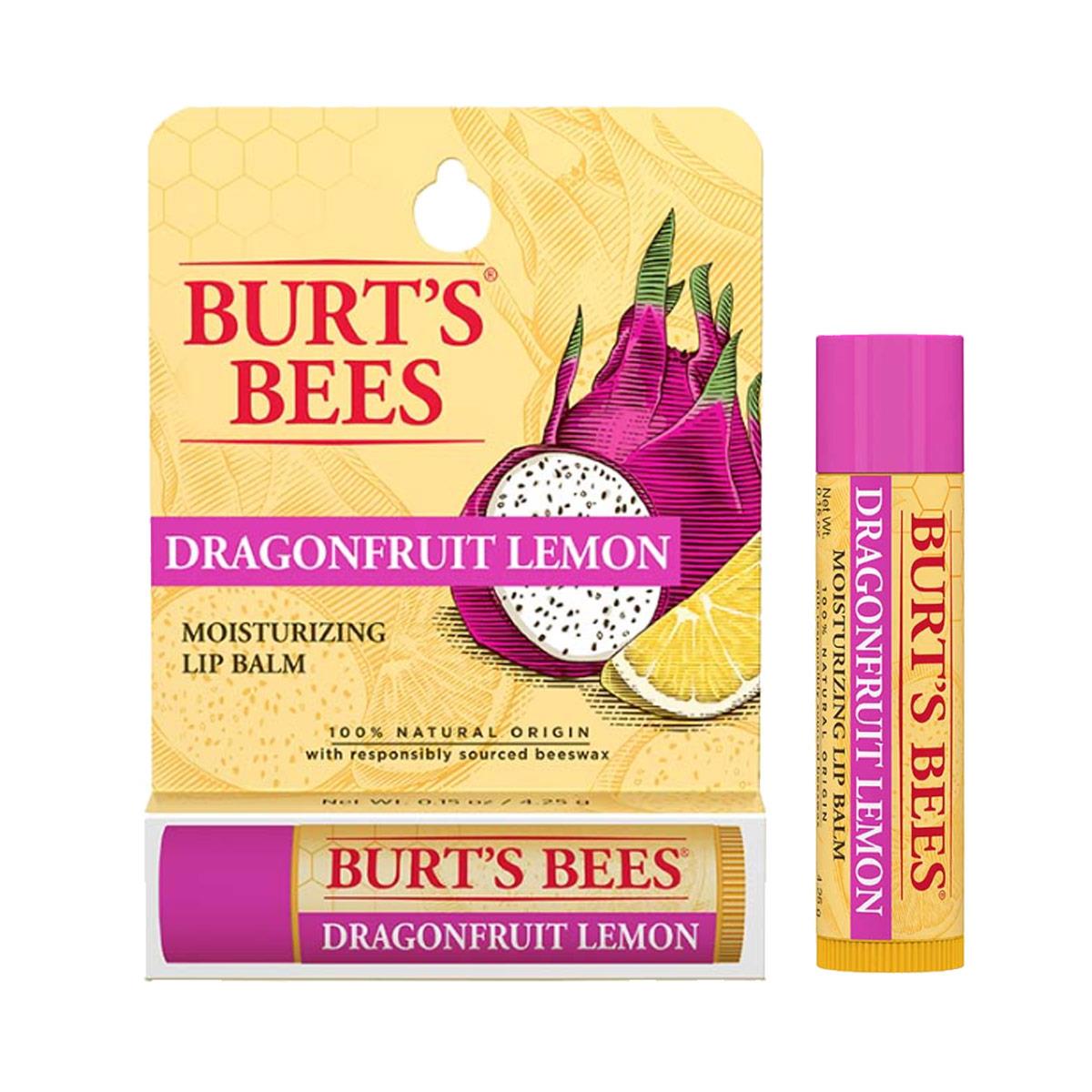 【任二入$299】｜Burt’s Bees 火龍果檸檬護唇膏4.25g