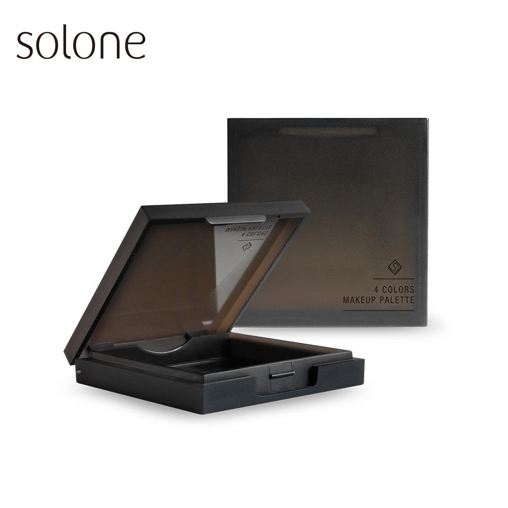 Solone 彩妝收納盒 4格(透霧黑/自組彩妝)