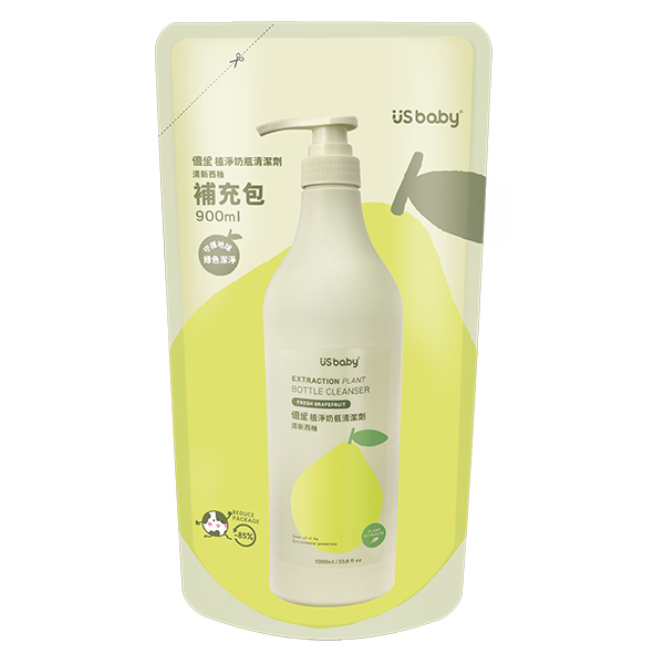 優生植淨奶瓶清潔劑補充900ml-西柚