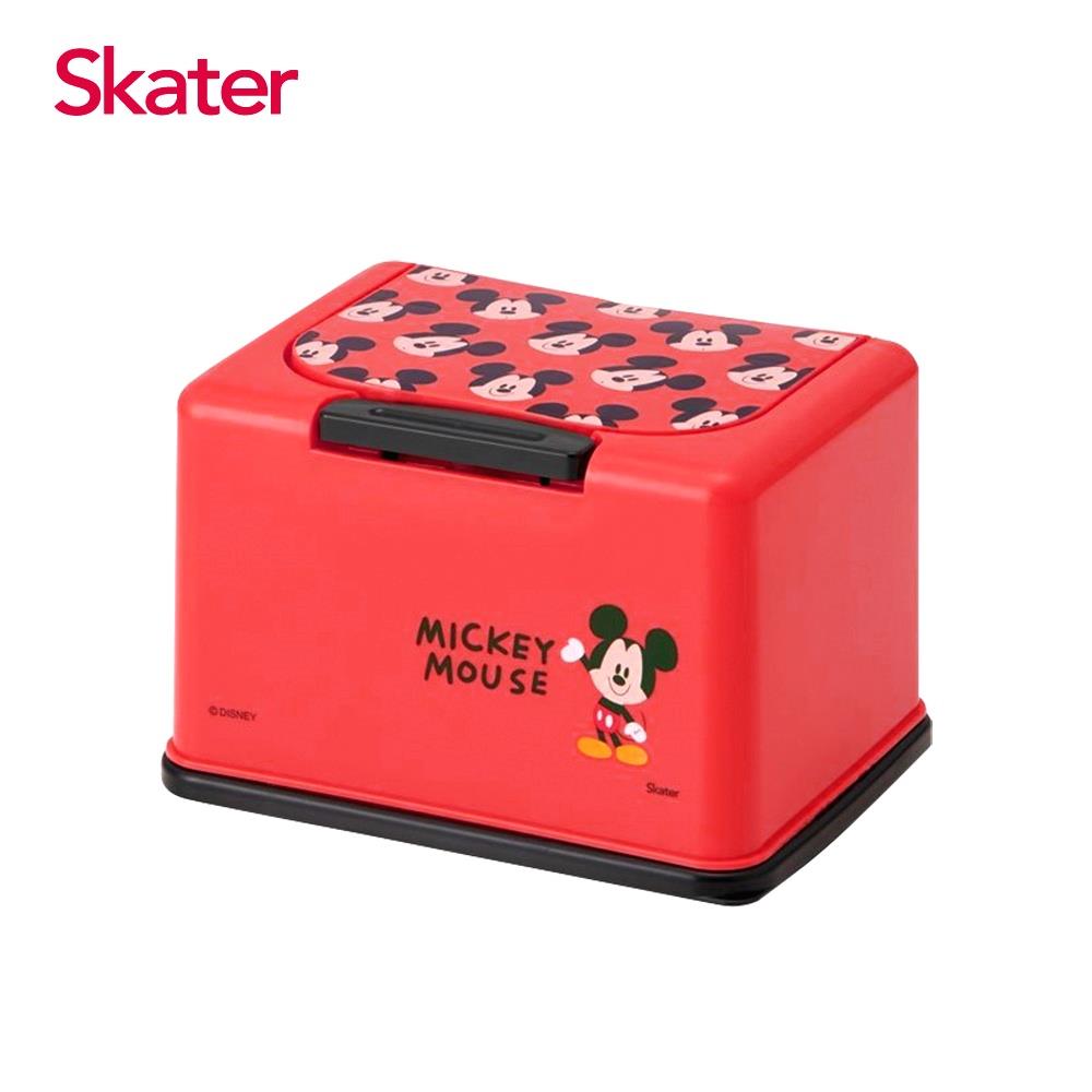 (日貨)Skater x迪士尼Disney系列 兒童口罩收納盒/萬用收納盒(尺寸:14.5x9.1x11cm)-米奇Mickey(紅色)