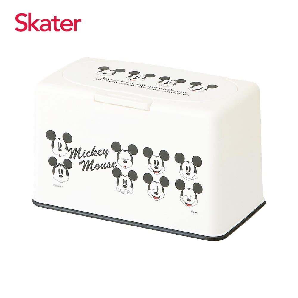 日貨)Skater x迪士尼Disney系列 成人口罩收納盒/萬用收納盒(尺寸:21.8x13x11.8cm)-米奇Mickey(白色)
