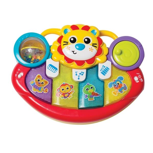【培高playgro】手推車活力獅小鋼琴
