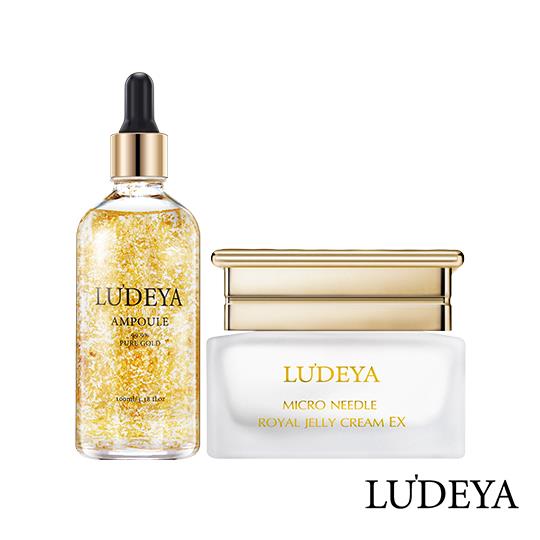 (NEW金磚霜)【LUDEYA】完美修護透潤組(金磚霜+24k煥顏精露)
