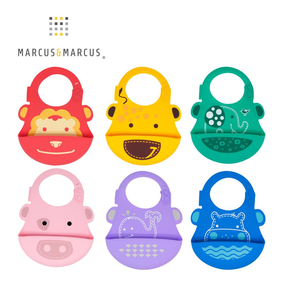 加拿大【Marcus&Marcus】動物樂園矽膠立體圍兜