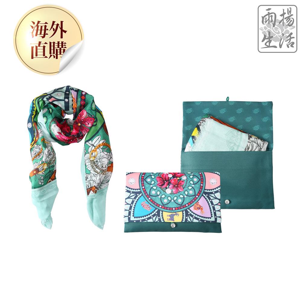 富貴三合貴人護法披巾-綠色（豬、兔、羊）（限海外直購）shawl