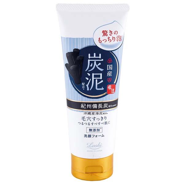 Loshi日本製保濕潔顏乳-炭&泥(120g)