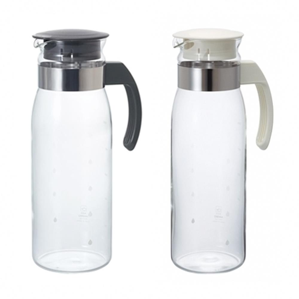 HARIO 日本製耐熱玻璃冷水壺1400ml（RPLN-14-CGR黑灰/RPLN-14-OW白)