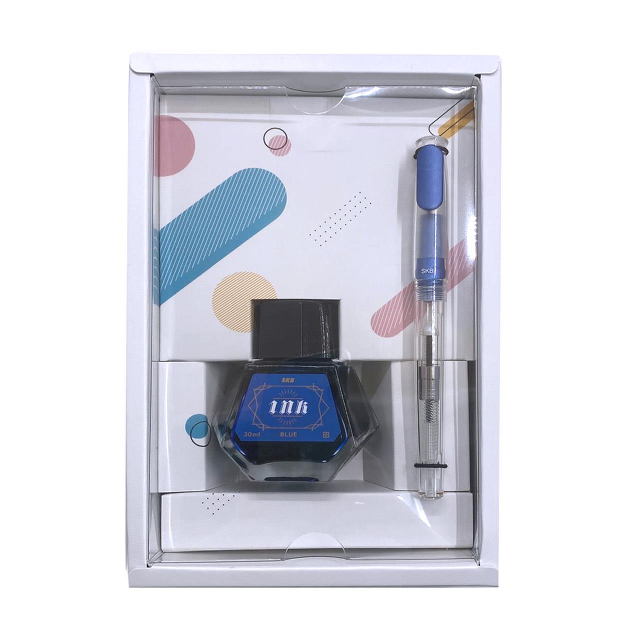 SKB 幾何款系列 鋼筆墨水組-寶藍桿 (RS-501)