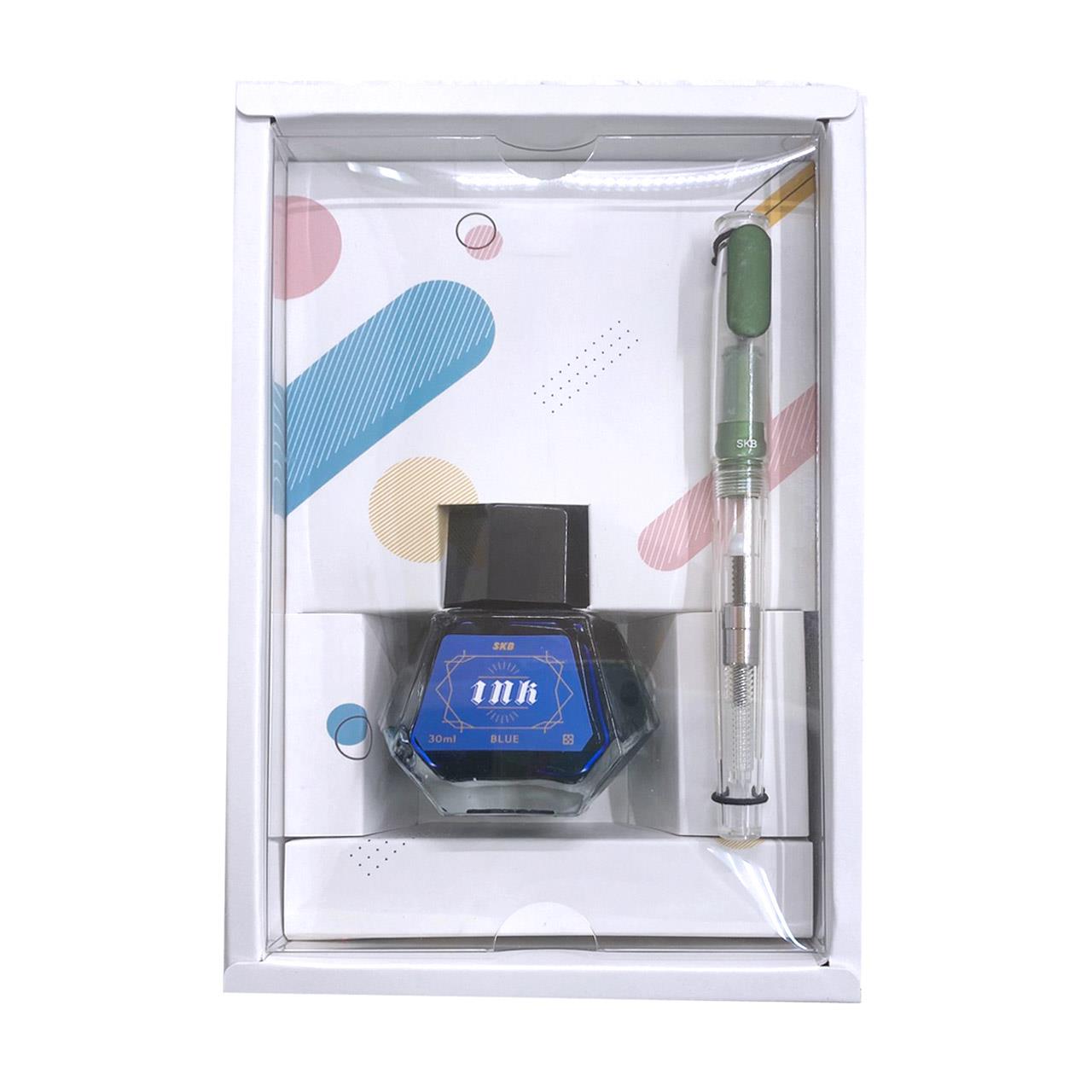 SKB 幾何款系列 鋼筆墨水組-深綠桿 (RS-501)