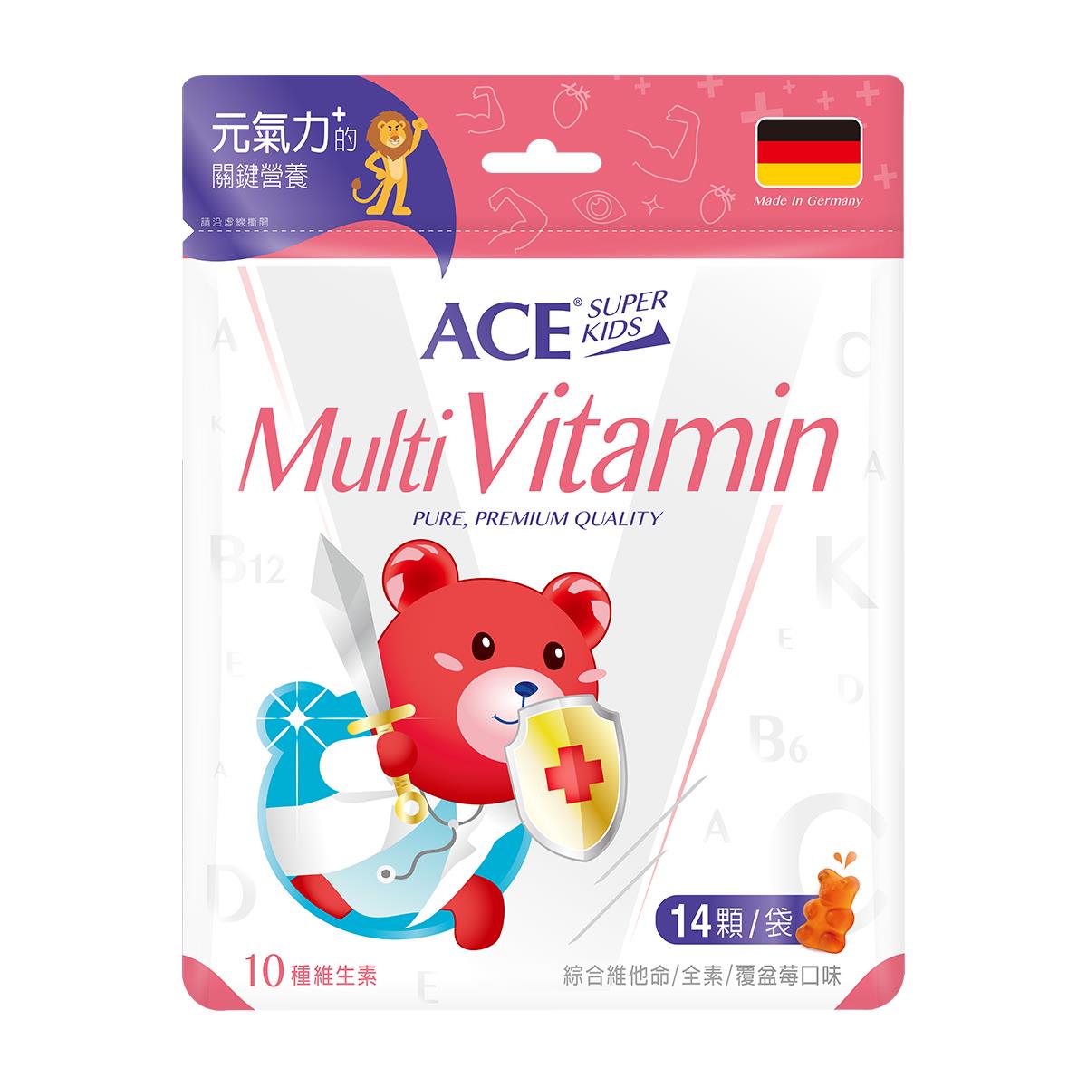 ACE SUPER KIDS機能Q綜合活力軟糖14顆