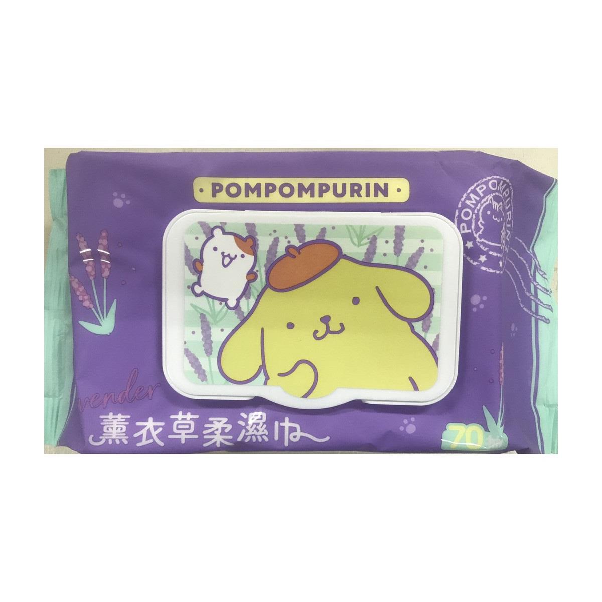 布丁狗 薰衣草柔濕巾70抽
