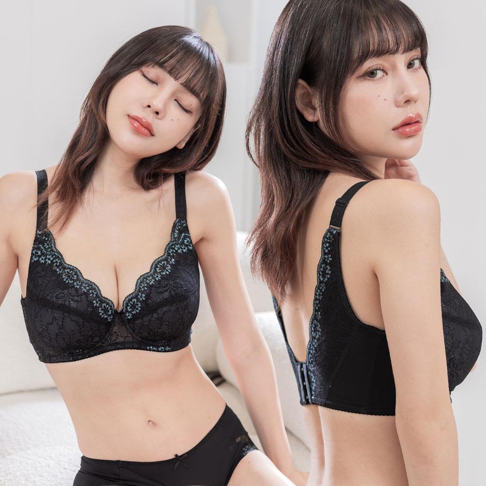 內衣 迷情陷阱 法式蕾絲美背調整型機能款(C-G/黑)