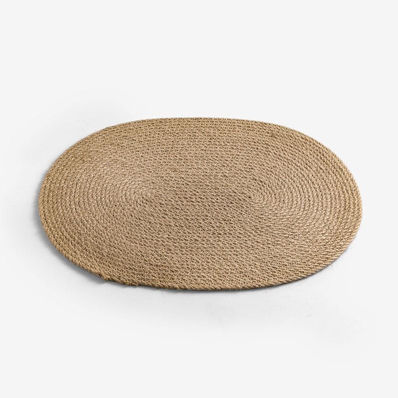 WAGA 棉麻編織 40cm 橢圓型餐墊 ｜單品
