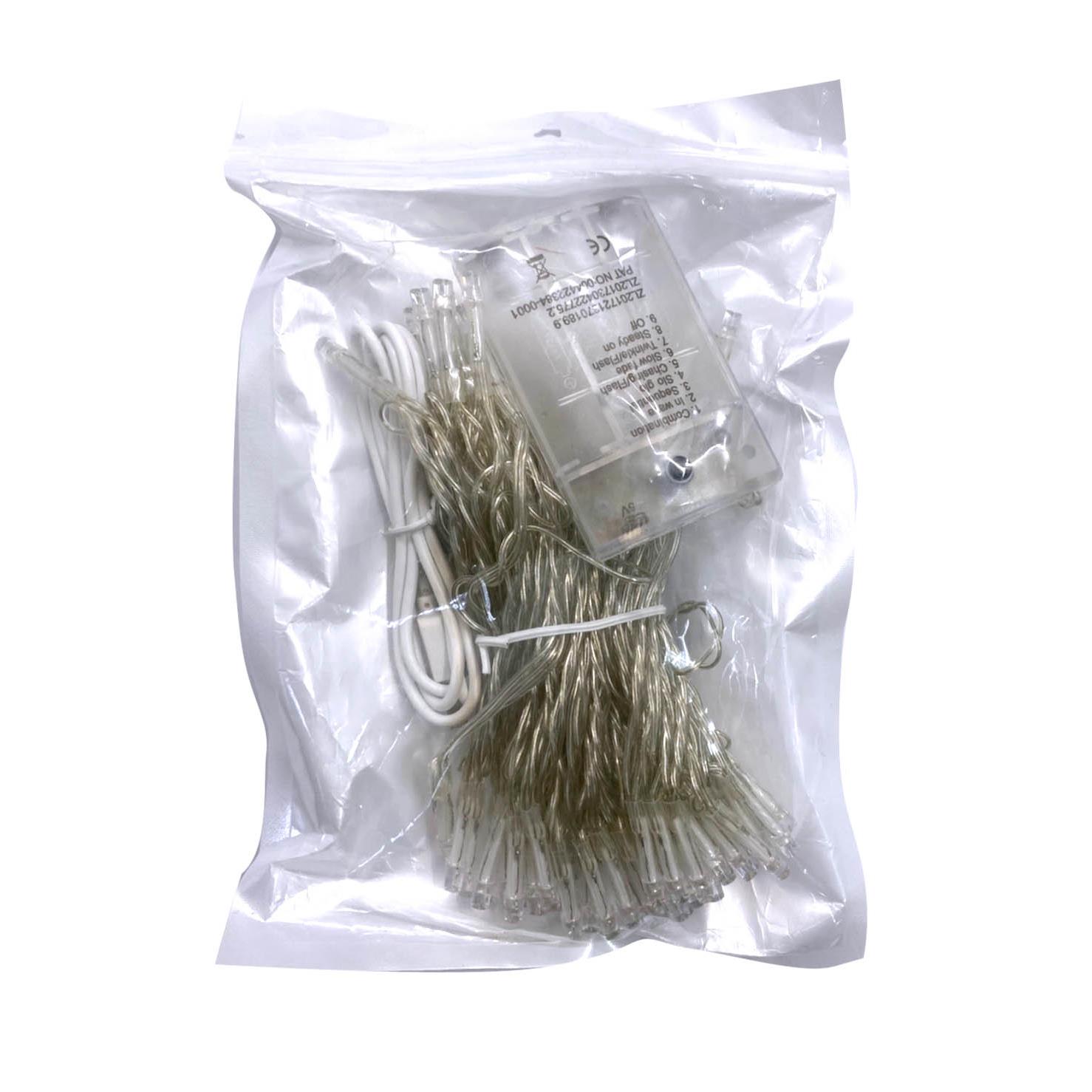 100公分透明線燈串(可插電+裝電池) (三色隨機出貨)