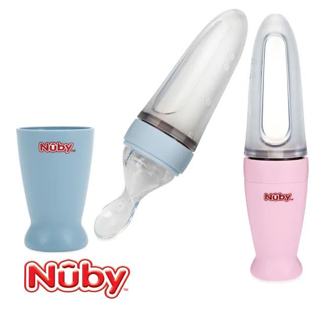 【Nuby】直立式矽膠餵食器