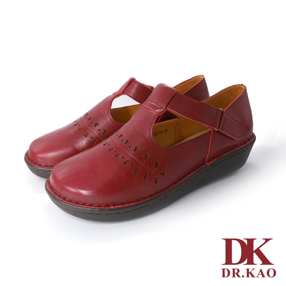 【DK 空氣鞋】復古牛皮空氣女鞋 87-1125-00 紅色【女鞋/娃娃鞋/淑女鞋】