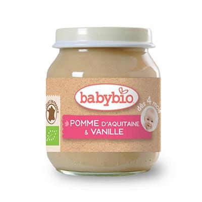 法國【Babybio】有機蘋果香草鮮果泥130g(4m+)