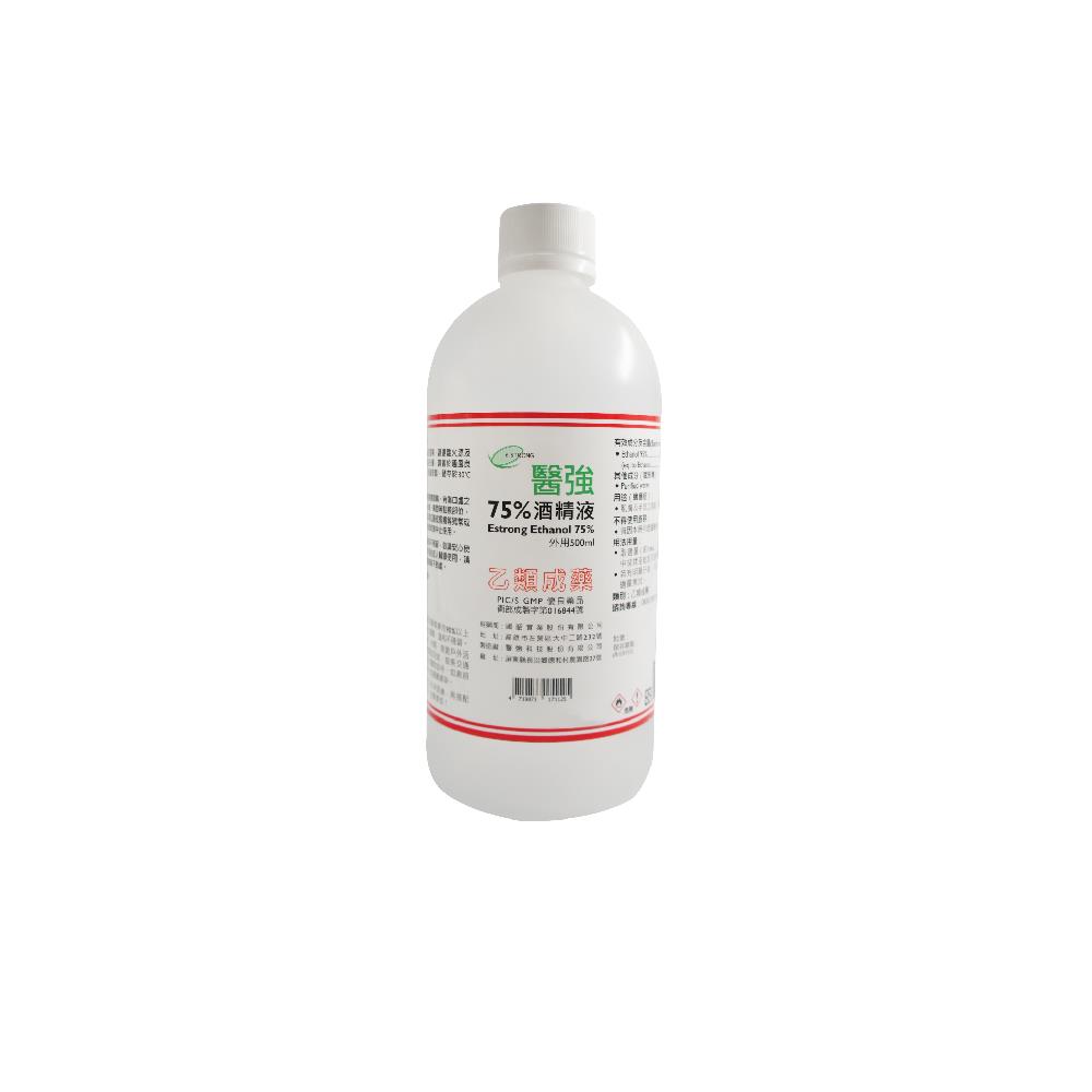 《員購專區》醫強75% 藥用酒精 500ml * 24瓶 (無噴頭) (整箱宅配)