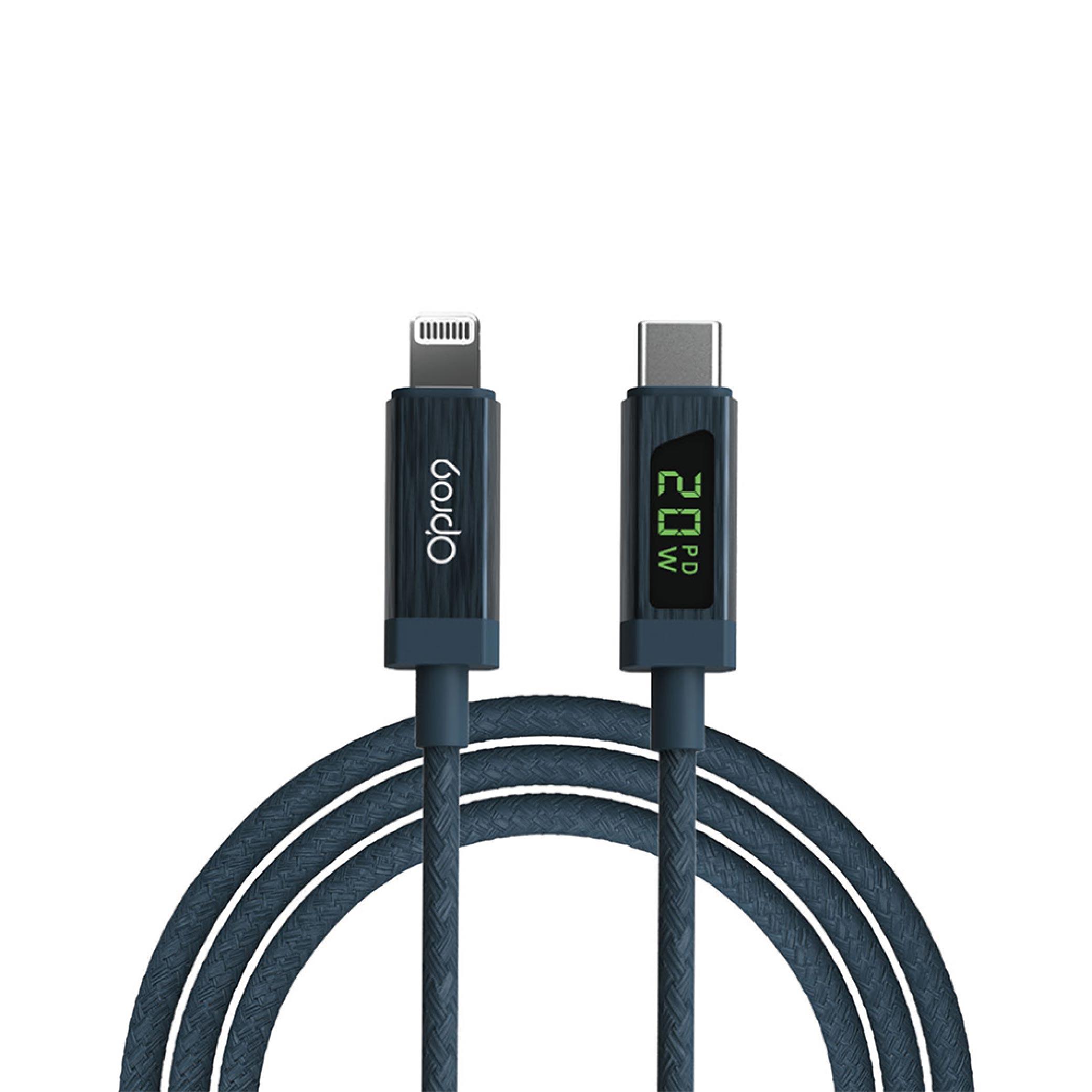 Opro9 Apple iPhone USB-C to Lightning 數據顯示充電線