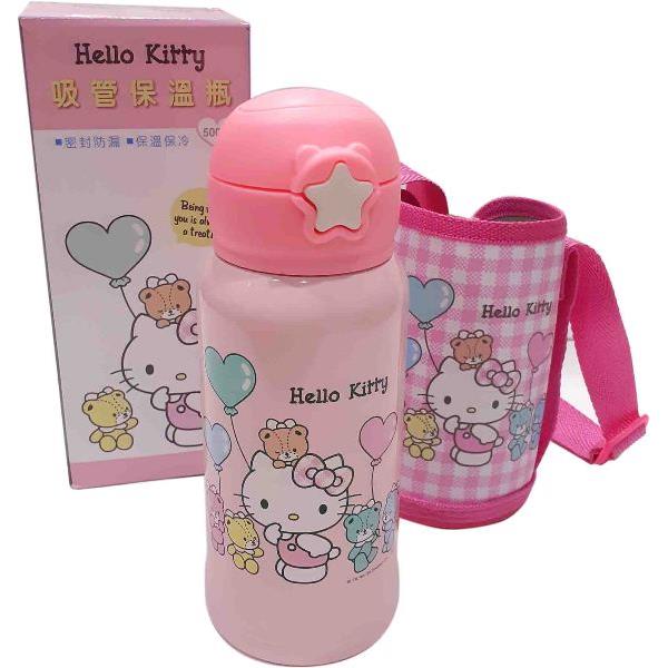 【ＨｅｌｌｏＫｉｔｔｙ】吸管保溫瓶500ml