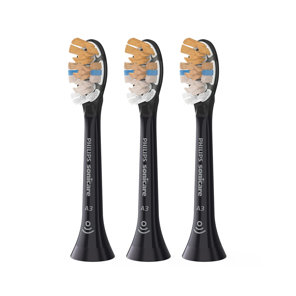 Sonicare 頂級多效合一刷頭三支-黑 (HX9093/96)