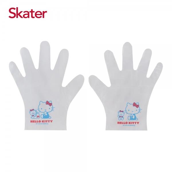 (日貨)Skater x三麗鷗Sanrio 凱蒂貓KITTY 拋棄式 止滑 手套-成人(10雙/包)(加厚款)