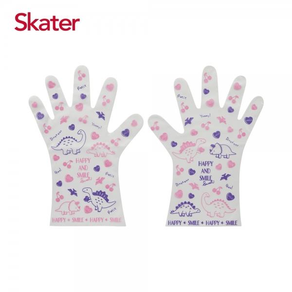 (日貨)Skater x恐龍 拋棄式 止滑 手套-(兒童)粉紅色(10雙/包)(加厚款)