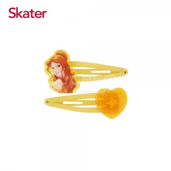 (日貨)Skater x迪士尼Disney 貝兒公主Belle 造型髮夾/髮飾夾/夾子(2支入/套組)