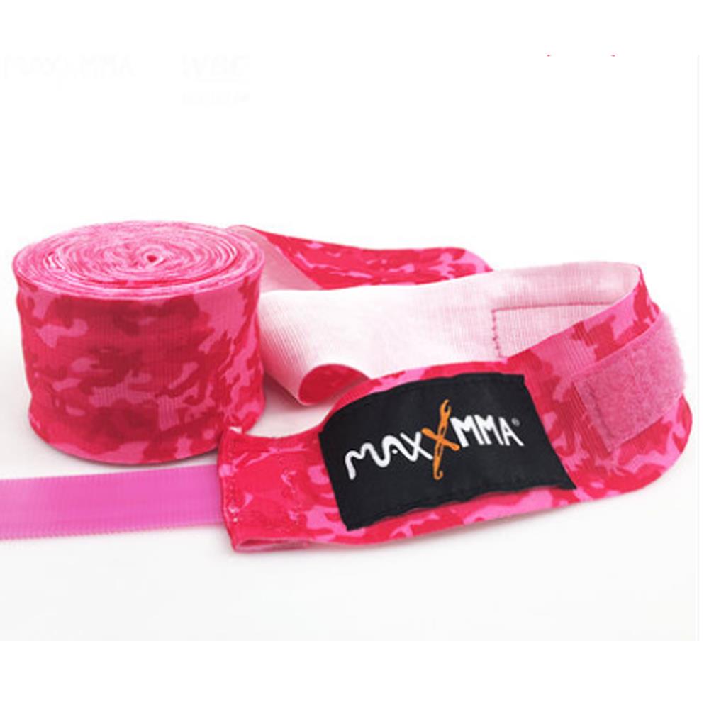 MaxxMMA  彈性手綁帶(粉紅迷彩5m)一雙/ 散打/搏擊/MMA/格鬥/拳擊/綁手帶-Boxing Hand Wrap/ hand strap