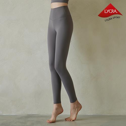 絕版品▸Lycra sport高彈敢動高腰九分運動長褲瑜珈褲-灰棕VCstyle3615120