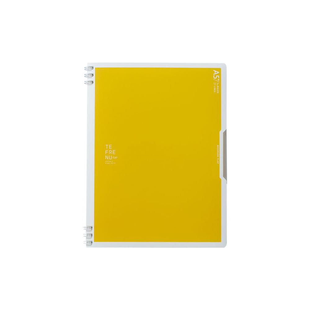【KING JIM】TEFRENU Flap雙扣環式筆記本 A5 黃色 (9804TE-YL)