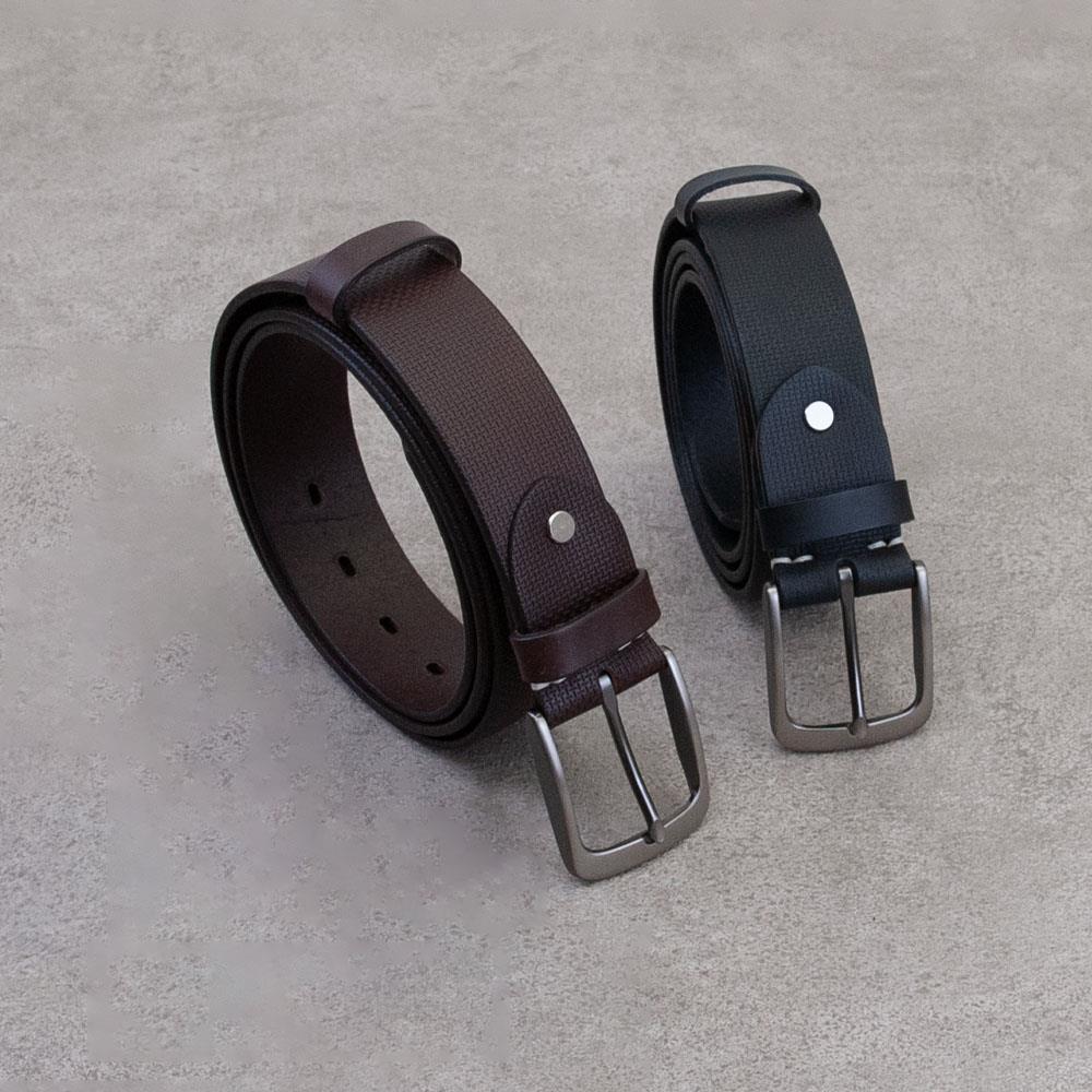 壓紋皮帶 腰帶 義大利植鞣革 男女用 加寬版 客製燙金 38mm