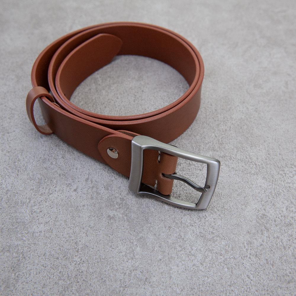 皮帶 淺咖色 腰帶 義大利植鞣革 男女用 加寬版 客製燙金 38mm
