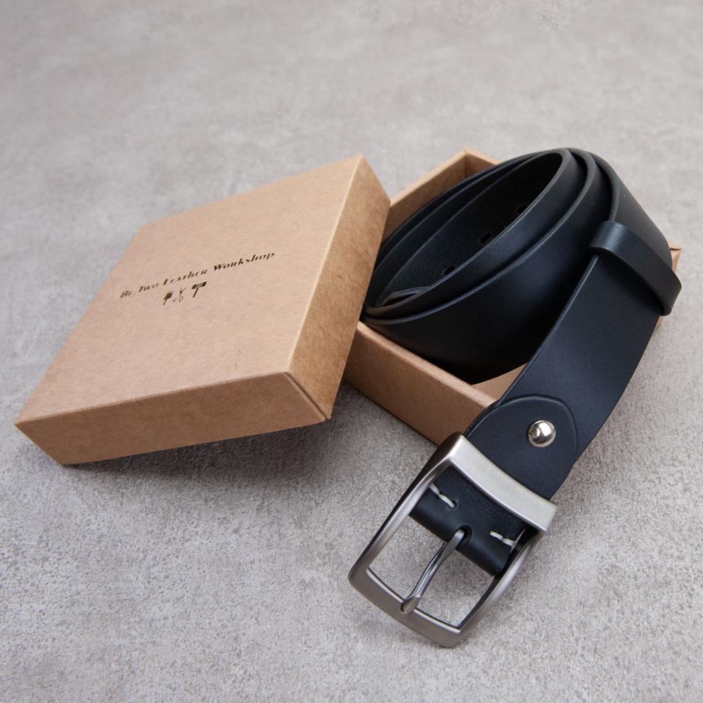 皮帶 黑色 腰帶 義大利植鞣革 男女用 加寬版 客製燙金 38mm