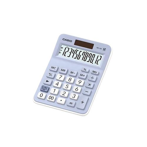 CASIO卡西歐  迷你桌上型計算機/計算機(MX-12B-LB)-天藍色(12位數)(14.7x10.6x2.9cm)