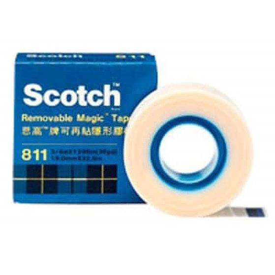 3M Scotch  3/4吋可再貼隱形膠帶(811)