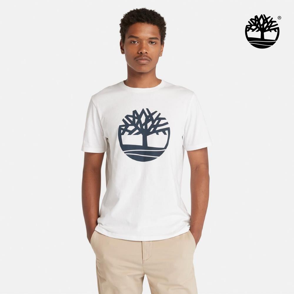 Timberland 男款白色LOGO短袖T恤|A6281100